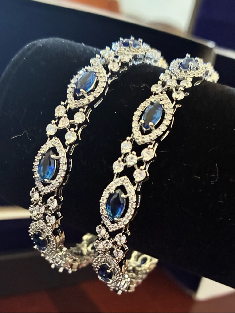 Women's Blue and white CZ Bracelet - Fashion Jewelry